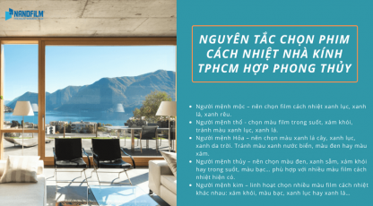 Dán phim cách nhiệt nhà kính tại Tphcm hợp phong thủy