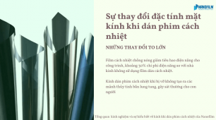 Sự khác biệt đặc điểm vật liệu kính trước và sau khi dán phim cách nhiệt