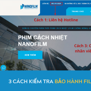 Hướng dẫn kiểm tra và yêu cầu bảo hành film cách nhiệt Nano