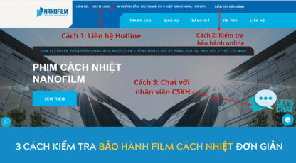 Hướng dẫn kiểm tra và yêu cầu bảo hành film cách nhiệt Nano