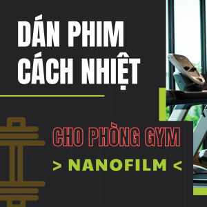 Dán phim cách nhiệt, chống nắng cho phòng gym
