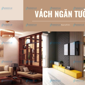 Các mẫu vách ngăn phòng khách và phòng bếp đẹp