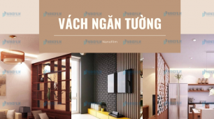 Các mẫu vách ngăn phòng khách và phòng bếp đẹp