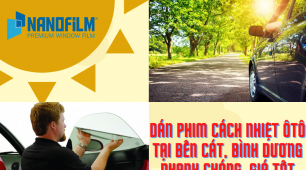 Dán phim cách nhiệt ô tô tại Bến Cát, Bình Dương nhanh chóng, giá tốt