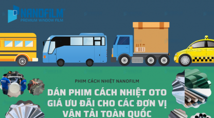 Dán phim cách nhiệt oto giá ưu đãi cho các đơn vị vận tải toàn quốc
